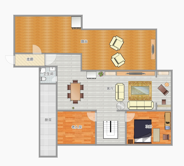 户型上看，整体居室的空间感比较自由，通过对每个格局精致化的勾勒，舒适性提高~