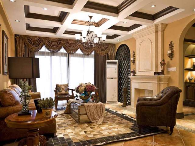古典美式四居室经典风格装修案例
