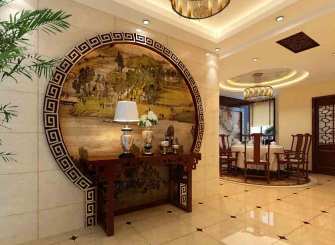 2015白色典雅中式风格背景墙装修美图