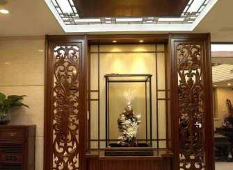 中式镂花新古典风格玄关装饰
