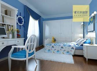 130m²四居室欧式风格儿童卧室背景墙装修效果图-欧式风格单人沙发椅图片