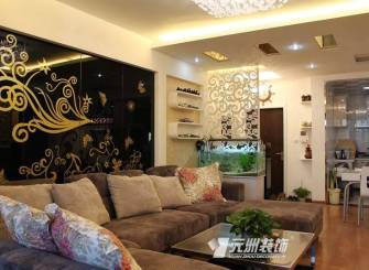 现代风格大户型客厅沙发背景墙装修图片