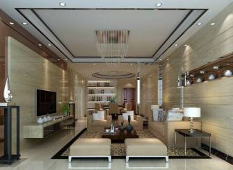 150m²四室两厅现代风格客厅吊顶装修效果图-现代风格脚凳图片