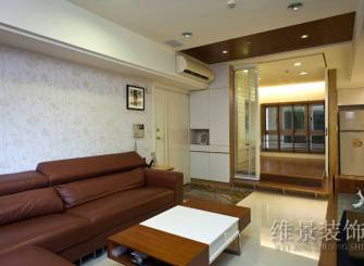 66㎡二居室简约风格客厅过道装修效果图,简约风格榻榻米图片