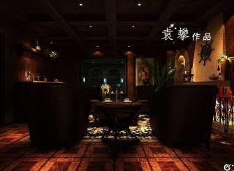 别墅地下家庭酒吧装修效果图