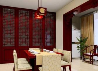 中式风格大户型餐厅垭口装修效果图