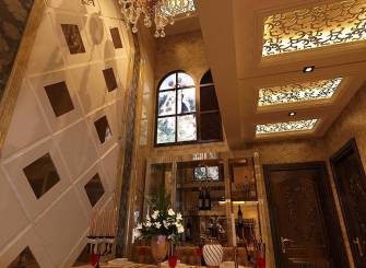 新古典风别墅一楼餐厅装修效果图