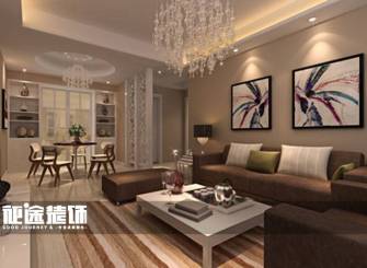 102㎡简约风格三居客厅沙发背景墙装修效果图-简约风格实木茶几图片