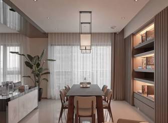 简约风格餐厅实木餐桌图片