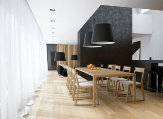 简约风格餐厅装修效果图-简约风格实木餐厅家具图片