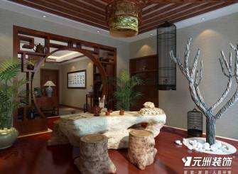 四室两厅中式风格休闲区吊顶装修效果图