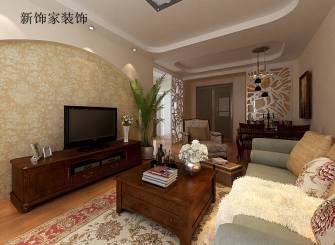 112㎡两居室简约欧式风格客厅电视背景墙装修效果图-简约欧式风格沙发图片