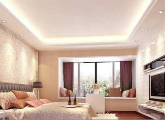 120m²三居现代风格公寓式住宅卧室吊顶装修效果图-现代风格床图片
