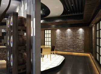 现代风格韩式料理店装修效果图-现代风格椅凳图片
