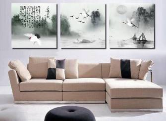 简约现代风格客厅沙发背景墙装饰效果图-简约现代风格客厅沙发图片