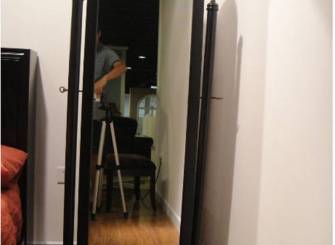 154m²小型别墅现代风格卧室穿衣镜图片