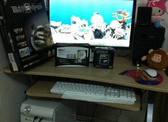 简约风格书房装修图片-简约风格台式电脑桌图片