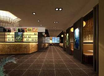 现代简约风格火锅店服务台装修效果图-现代简约风格酒柜图片
