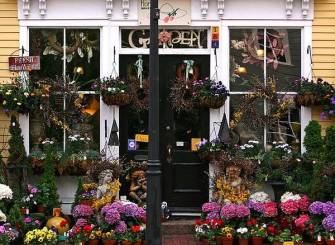 法式风格鲜花店门头装修图片