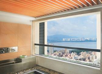 简约风格别墅浴室背景墙装修效果图