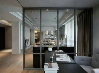 190m²大户型现代简约风格书房装修效果图-现代简约风格椅凳图片