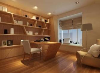 145m²三居室现代风格书房装修效果图-现代风格书架图片