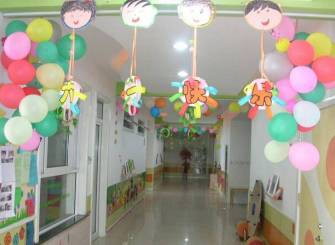 简约风格幼儿园中班墙面布置装修效果图