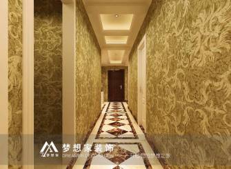 197m²大户型欧式古典风格过道吊顶装修效果图-欧式古典风格灯具图片