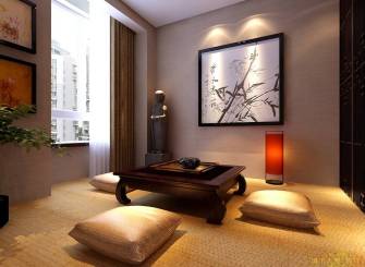 168m²大户型中式风格休闲娱乐间背景墙装修效果图-中式风格茶几图片