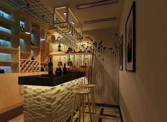 现代风格家庭式酒吧台装修效果图-现代风格吧台椅图片 