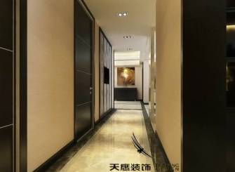 现代中式风格简约走廊效果图
