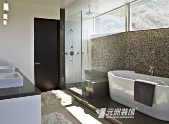 现代简约风格大户型卫生间淋浴房效果图