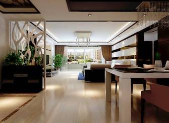 200m²四室两厅现代简约风格餐厅装修效果图-现代简欧风格餐边柜图片