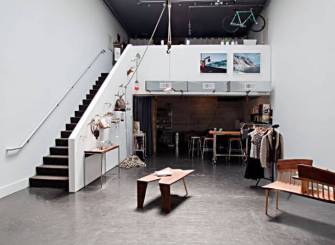 简约风格loft工作间过道装修图片
