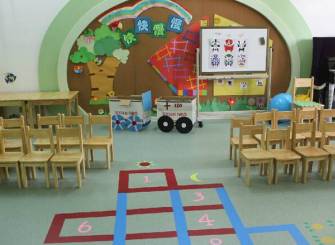 简约风格幼儿园墙面装饰图片