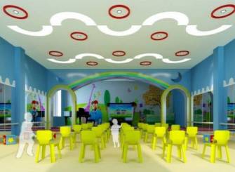 简约风格幼儿园中班墙面布置装修效果图-简约风格椅凳图片