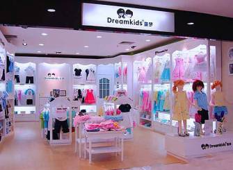 现代简约风格童装店门头装修图片-现代简约风格置物架图片