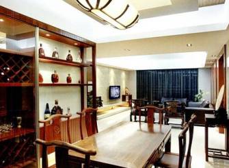 90m²二居室中式风格餐厅装修效果图-中式风格餐桌图片 