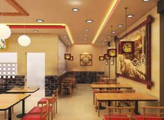 中式风格小吃店吊顶装修效果图-中式风格吊灯图片