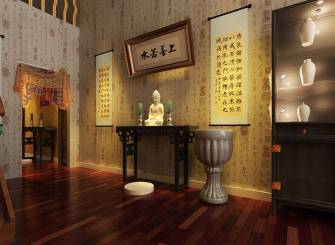 中式风格古玩店墙面装饰-中式风格展柜图片