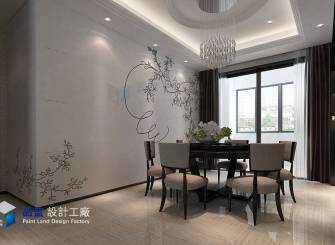 130㎡现代简约风格四室两厅两卫餐厅吊顶装修效果图