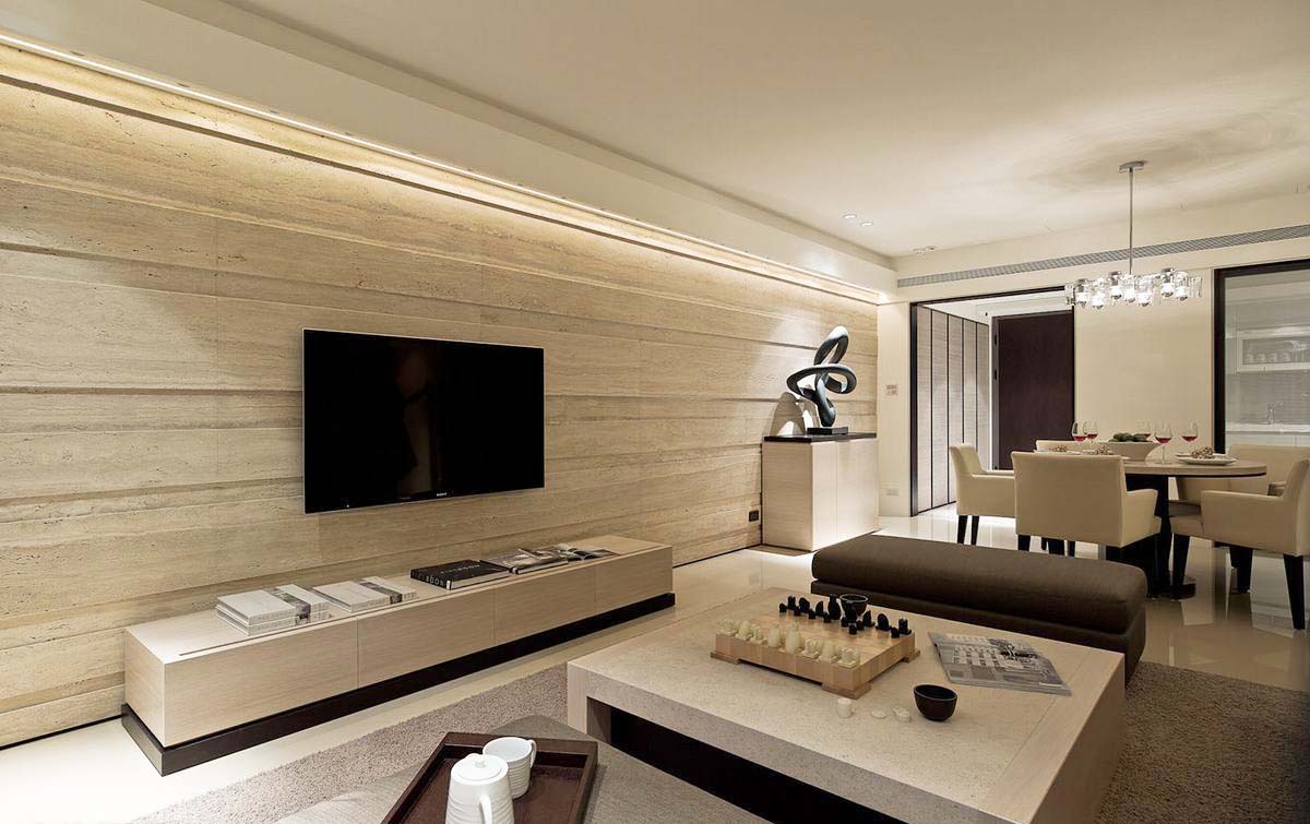 客厅以黄色柔软色系为基底，营造空间温馨舒适的感觉。