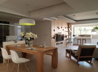 2016温馨米色宜家风格餐厅装修效果图片
