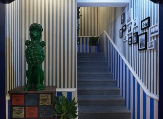 地中海蓝色楼梯装饰设计图片