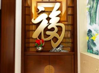 中式风格素雅白色玄关设计装潢
