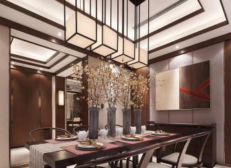 中式新古典优雅餐厅装潢