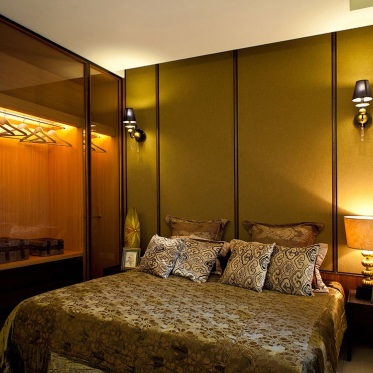 东南亚风格黄色卧室衣柜图...