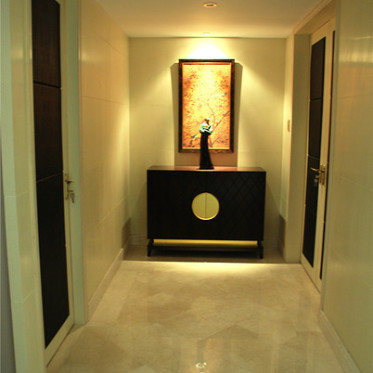 黄色东南亚风格走廊装饰柜...