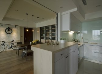 米色现代雅致吧台装饰设计图片