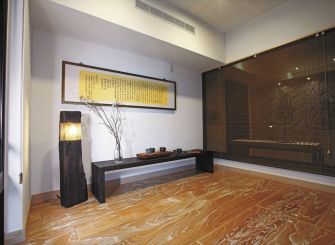 新中式禅意雅致风格原木风格休闲室装饰图